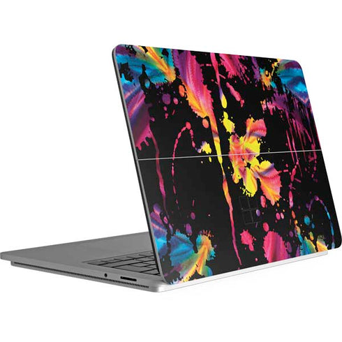 Chromatic Splatter Black Surface Laptop Studio Skin